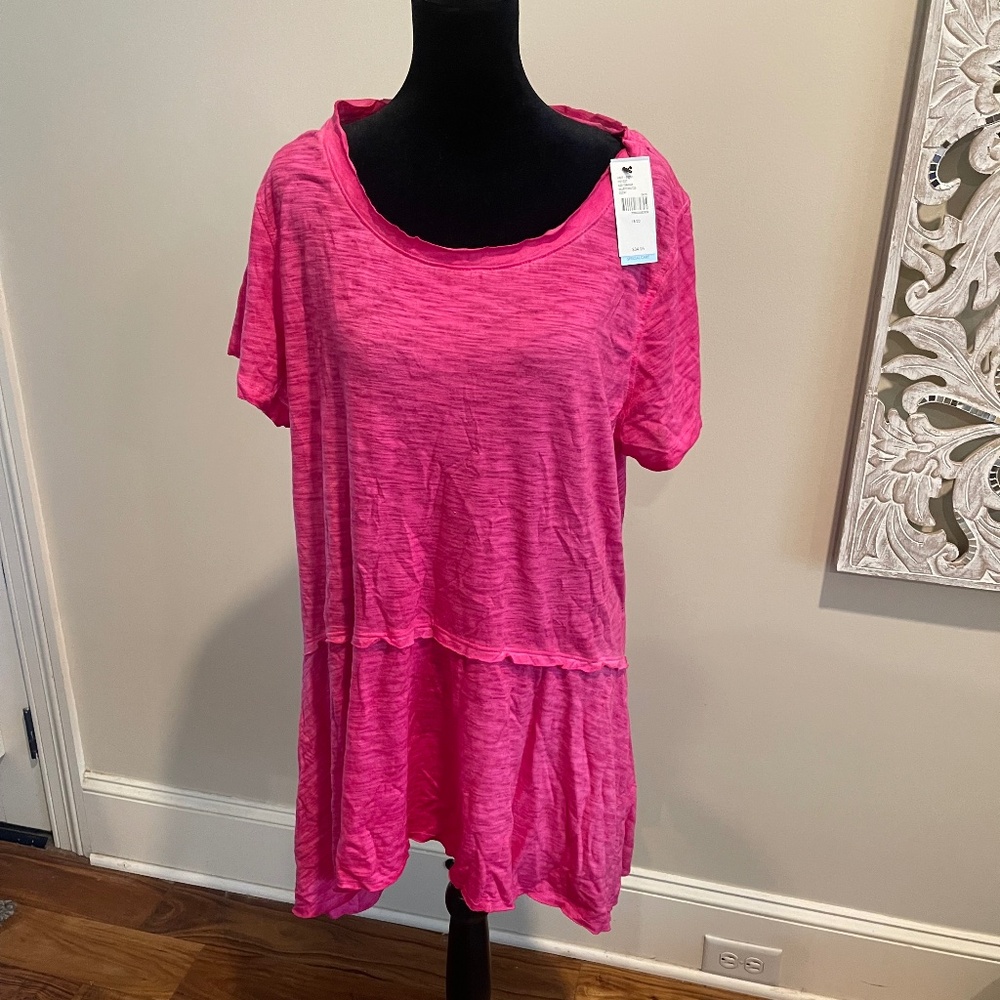 Pretty Lane Bryant plus size 18/20 pink top.  New with tags.